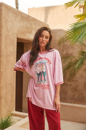 The Very Oversized Bestie Tee - Pink Sabbi 