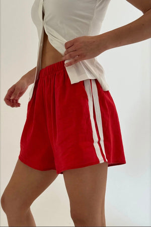 Racer Shorts - Red INDIGO ATTIC 