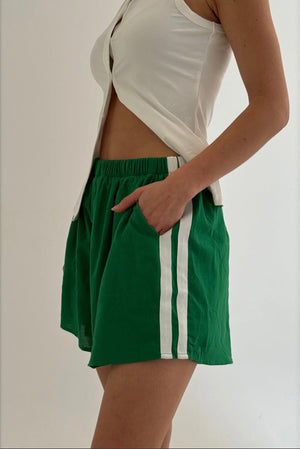 Racer Shorts - Green INDIGO ATTIC 