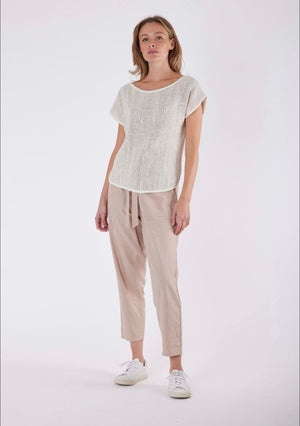 Lea Hessian Top - Natural Carbon the Label 