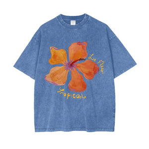 La Fleur Tropical Tee - Blue Maku 