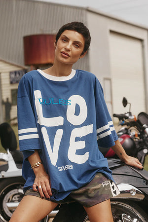 SHOP The Very Oversized Love Revolution Tee - Blue Sabbi 